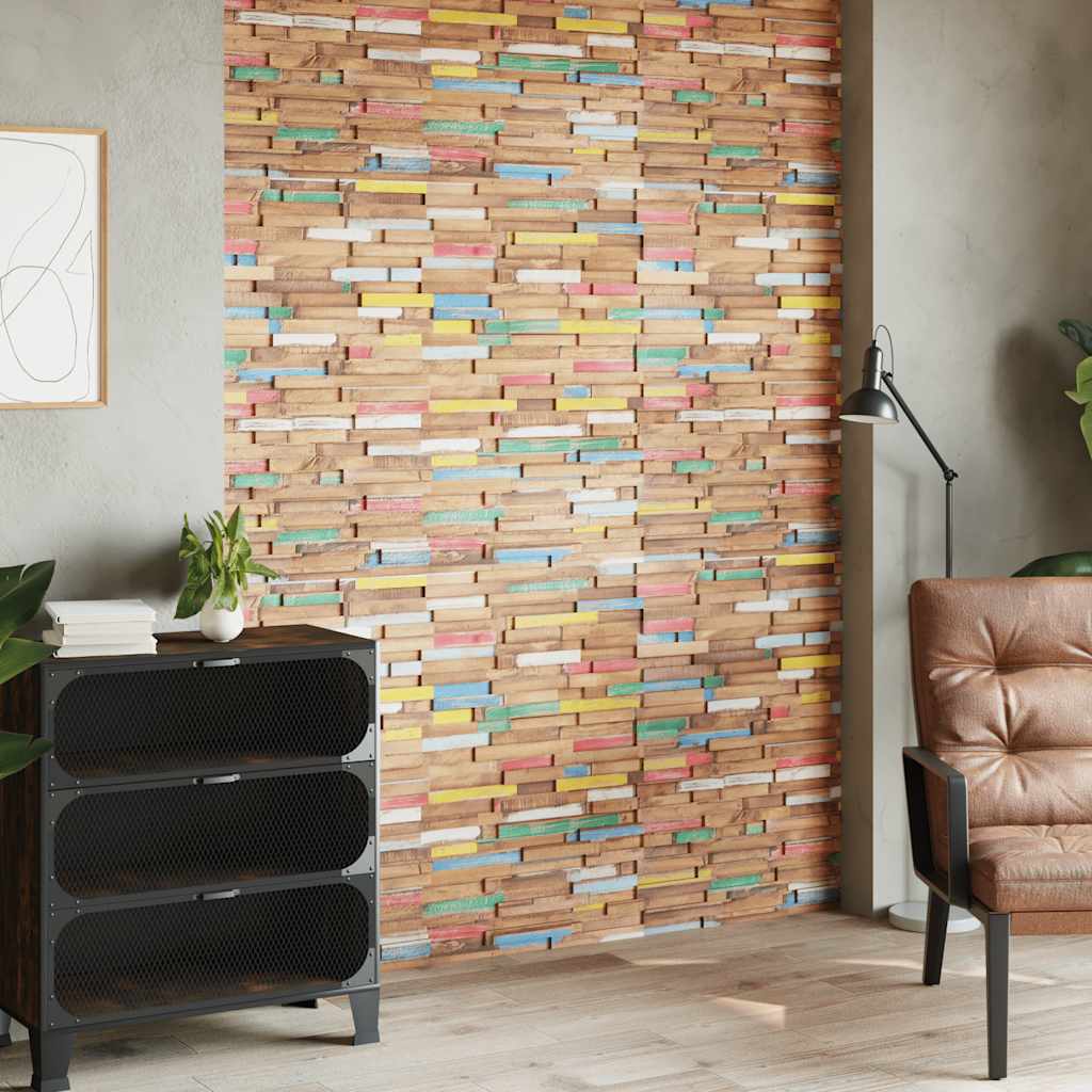 Vidaxl Paneles Revestimiento Pared 10 Uds Madera Maciza Teca 1,03 M² Blancas , Leroy Merlin