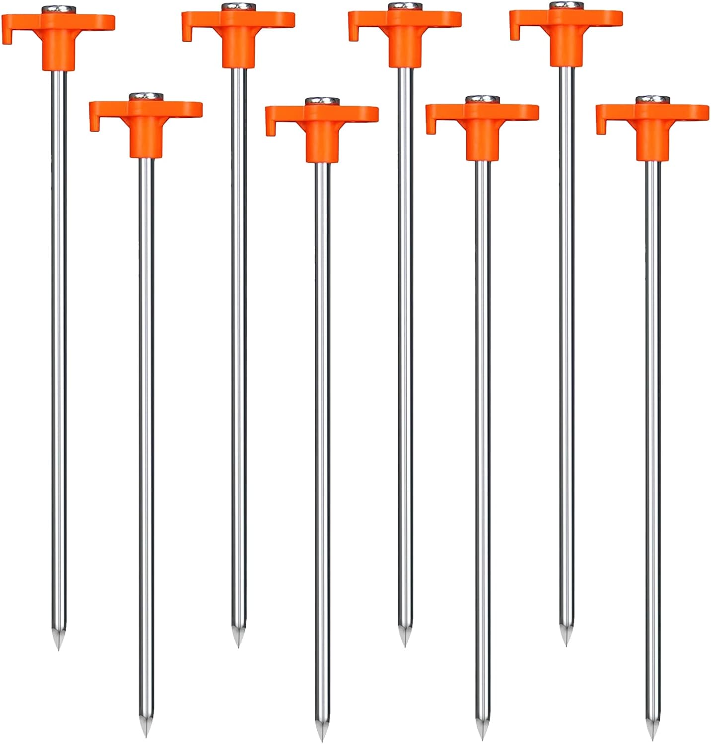 NTG Lot De 15 Piquets De Tente Avec Filetage - Adaptateur Pour Visseuse Sans Fil - Également Pour Sol En Pierre - Brillent Dans L'obscurité - Protection Contre La Rouille Grâce à