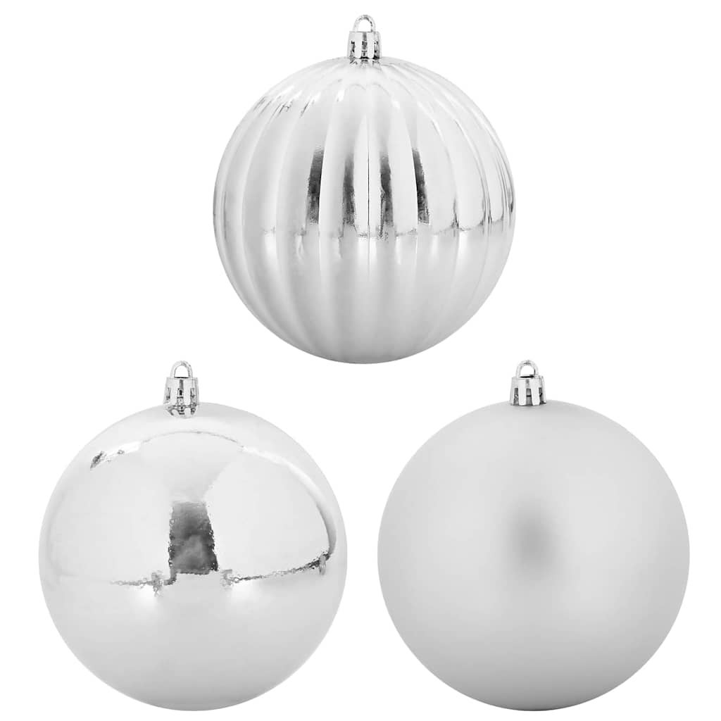 Zestaw Bombek Choinkowych 9 pcs Srebrny
