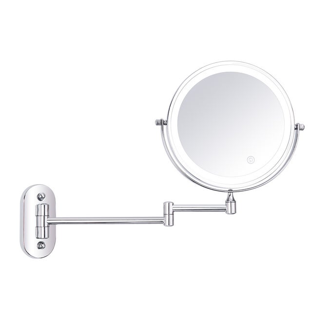Specchio Ingranditore Illuminato Da Bagno 5X 10X 20X 30X Con Luci LED 3 Colori Antiappannamento