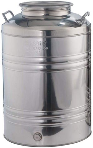 Conteneur Acier Inox 18/10 50 Litres - MINOX - Bidon Pour Huile - Made In Italy