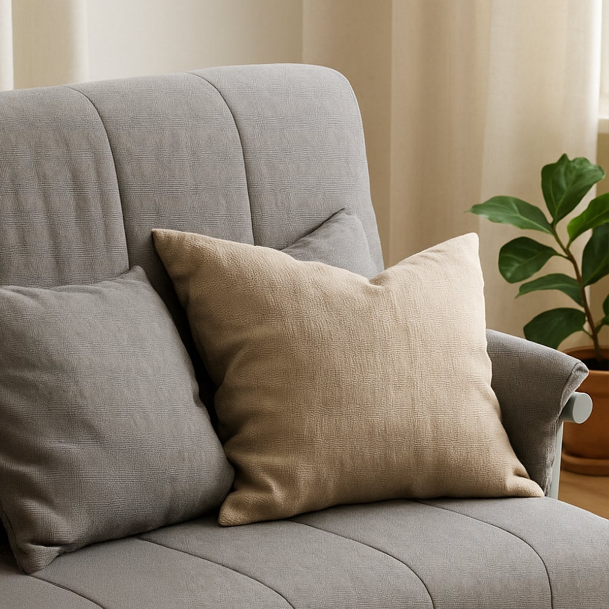 Divano poltrona letto piazza e mezza pieghevole tessuto Deborah Twin - Grigio - 4