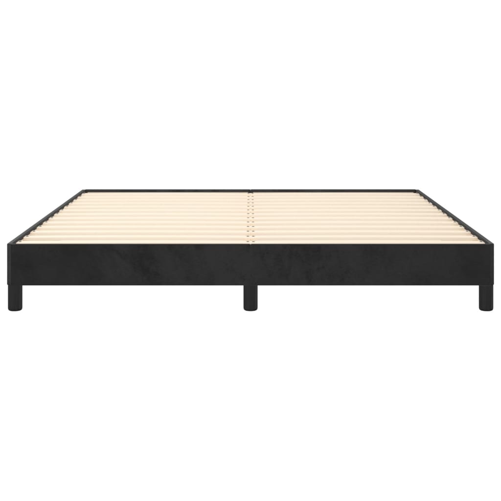 Cadre de lit sans matelas noir 180 x 200 cm velours - 5