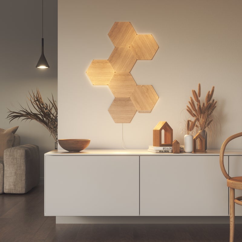 Starter kit esagoni effetto legno Nanoleaf Elements (7 pannelli) - 7