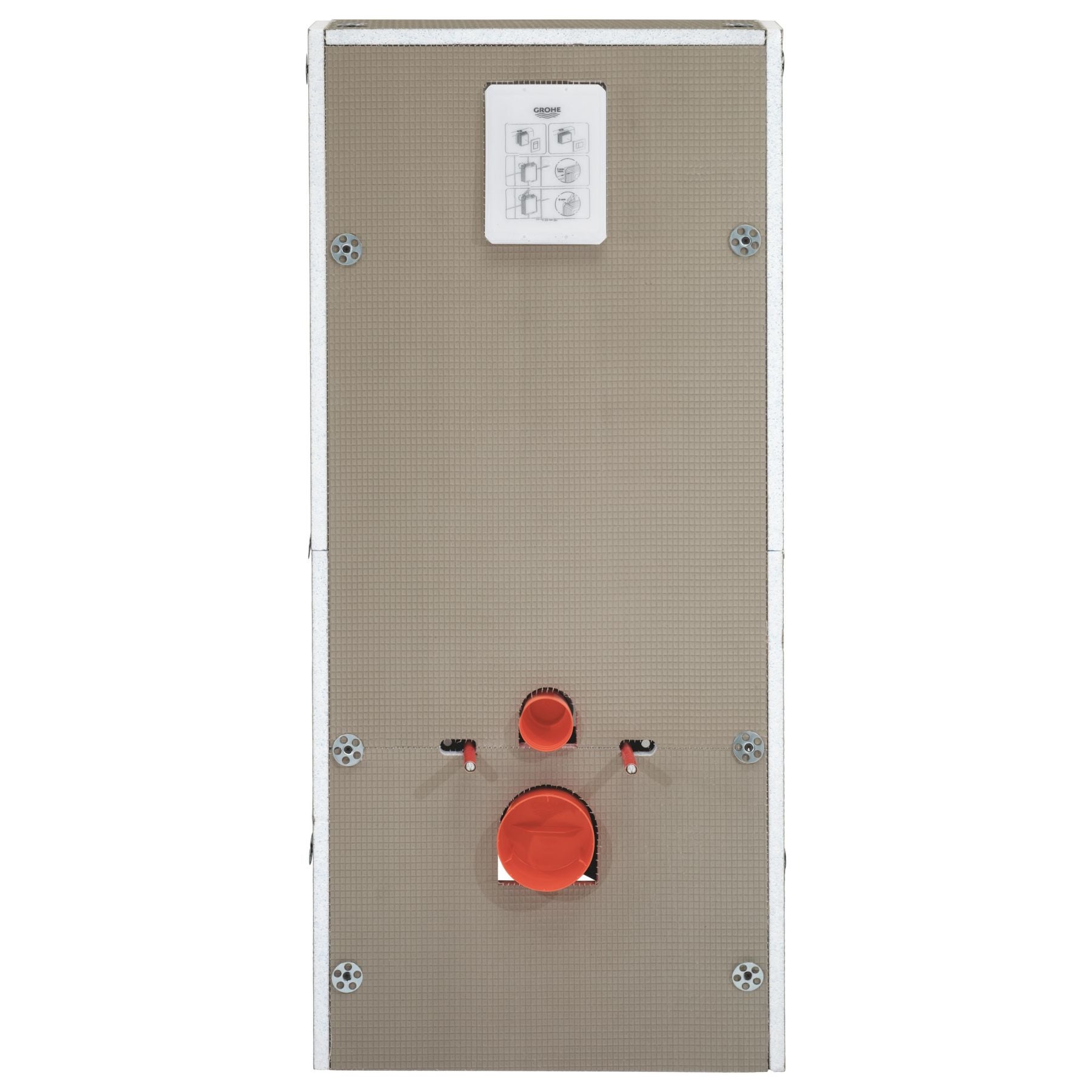 GROHE Pack WC suspendu Solido, cuvette sans bride, plaque de commade chromée, isolant et habillage à carreler - 6