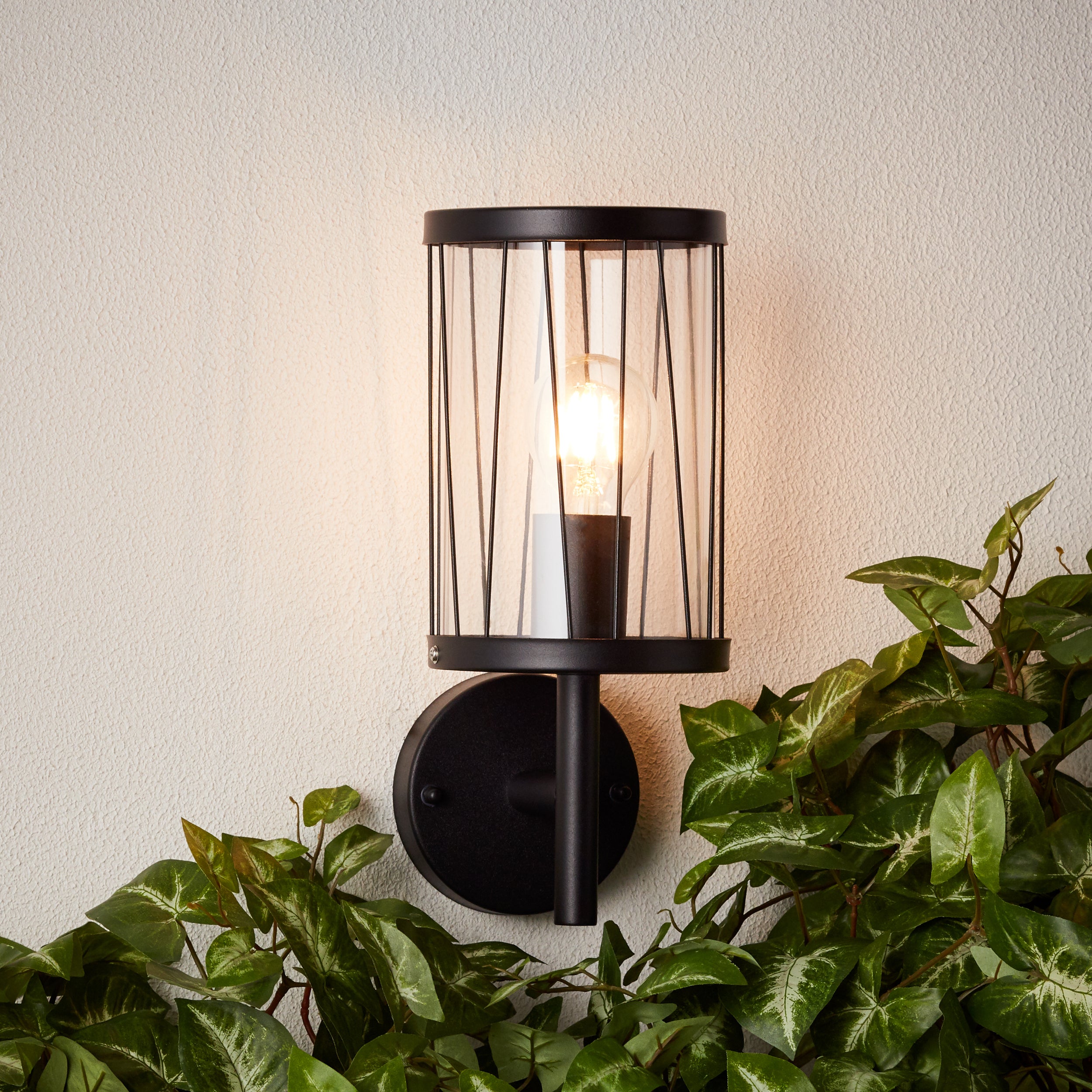 BRILLIANT Busan zawieszenie 48cm czarne / naturalne oświetlenie wnętrza, lampy wiszące | 1x A60, E27, 40W, nadaje się do zwykłych lamp (brak w zestawi - 4