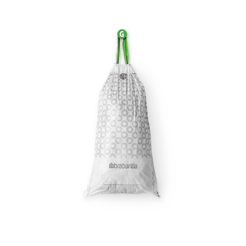 Brabantia Sac poubelle PerfectFit, code G, 23-30 litres, 120 sacs, ensemble de 6 rouleaux - White - 5