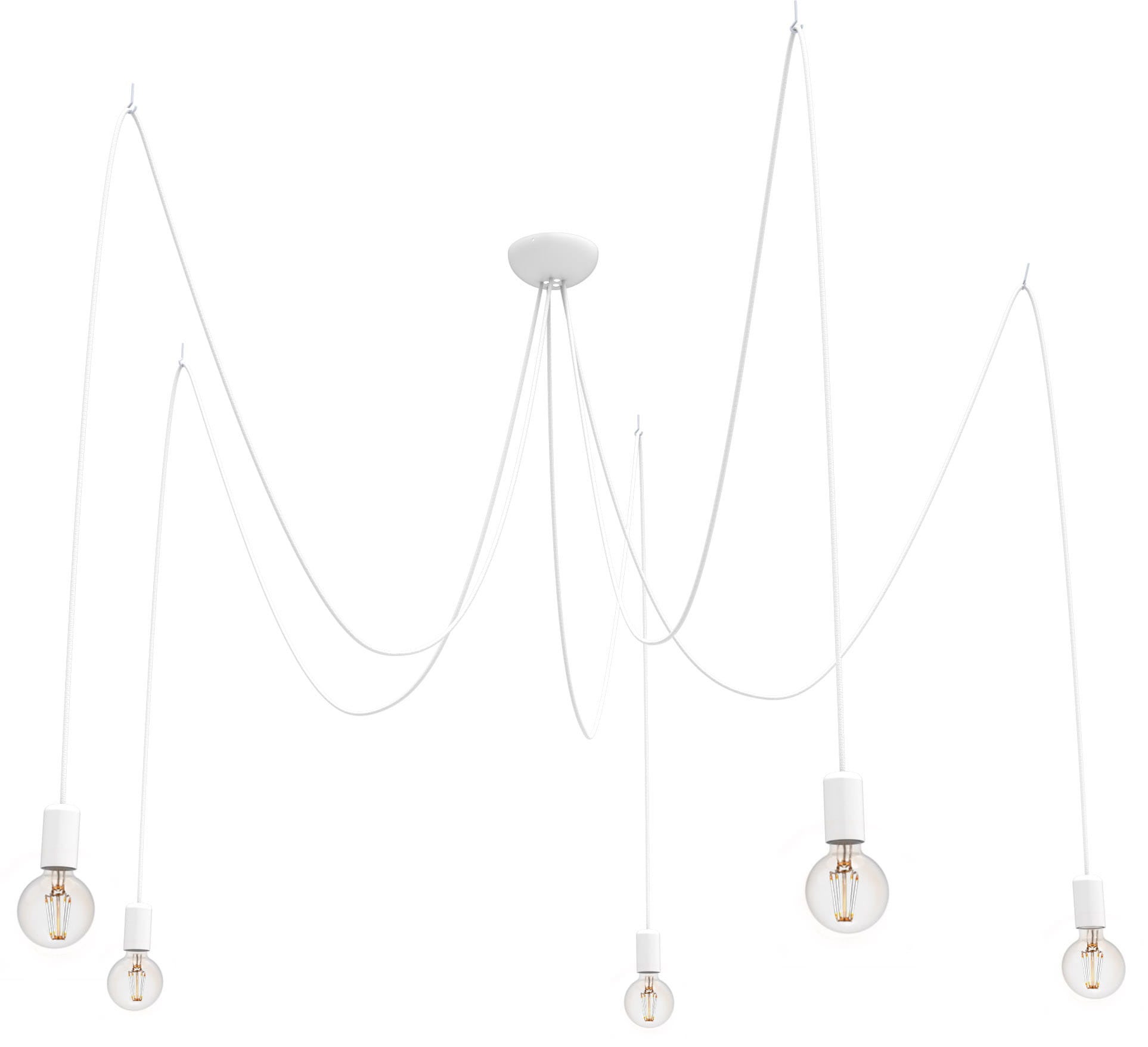 Lampa wisząca Spider biała 5xE27x60W wym: 300 x 300 x 300 cm tworzywo sztuczne Nowodvorski Lighting