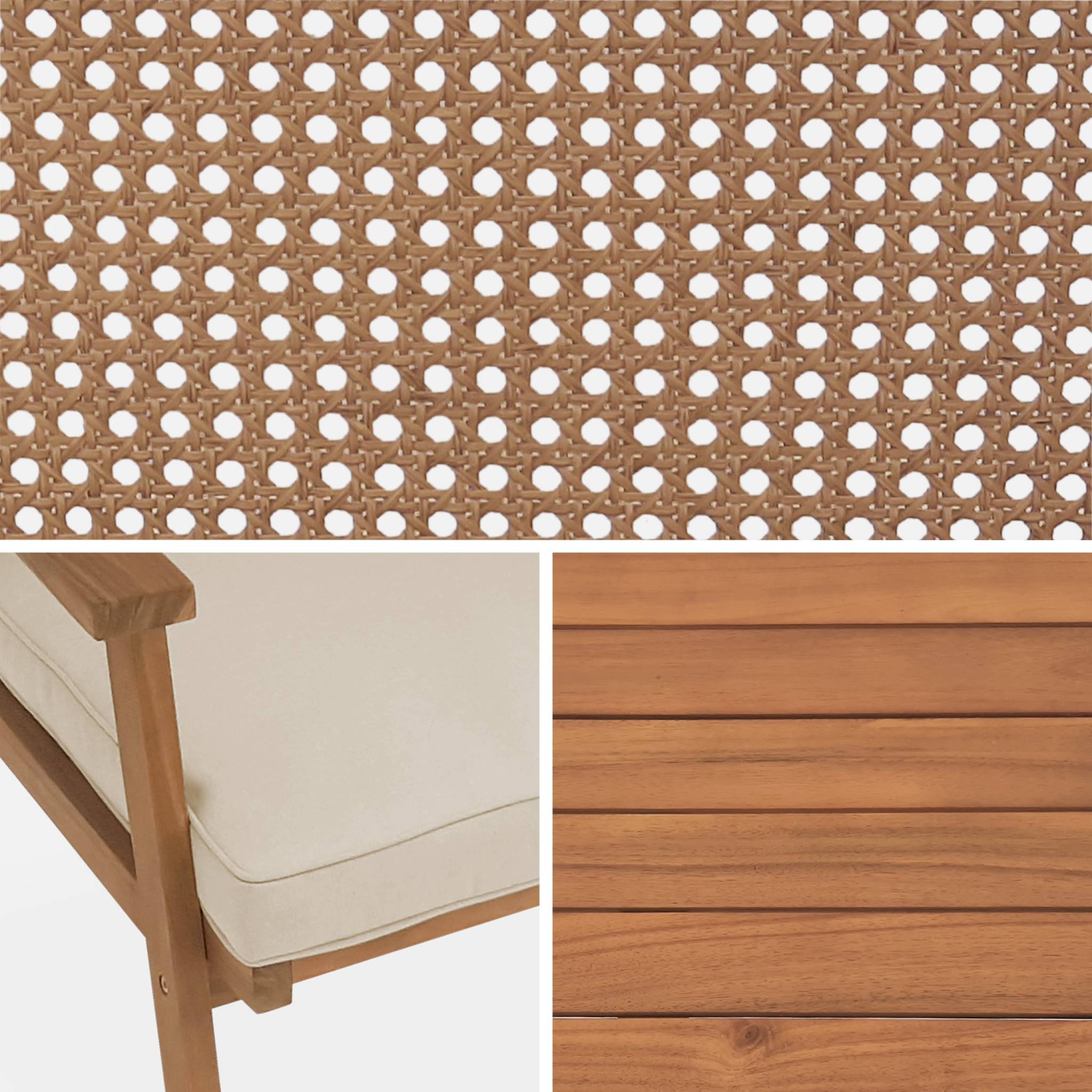 Salon de jardin en Bois Beige 4 personnes - 6