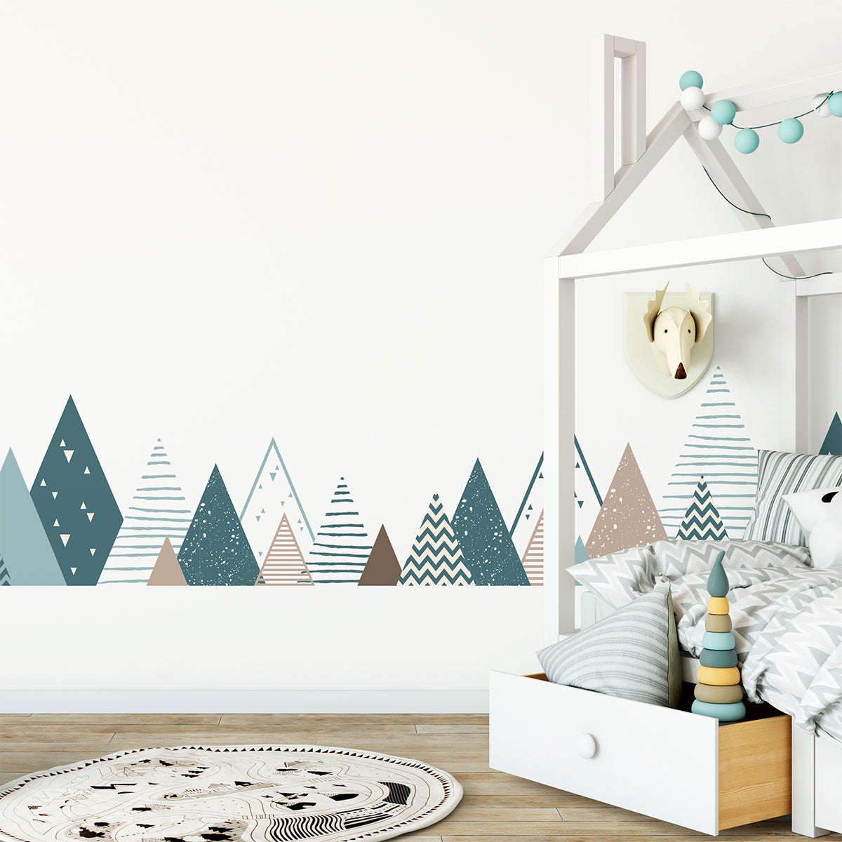 Adesivo bambino di montagna scandinavo irinka - Sticker adesivo - adesivi murali - 50x85cm - 7