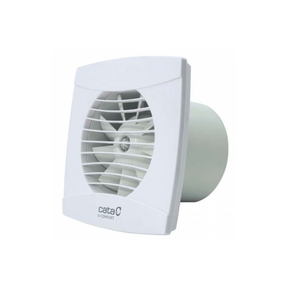 Cata UC-10 TH automatische badkamer ventilator met timer zwart mat