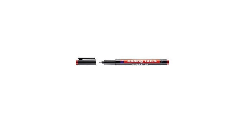 Edding PERMANENT Marker 140 S In Rot – Wasserfester Stift Für Folien, Glas & Kunststoff