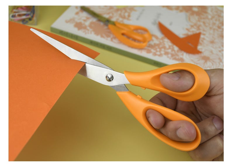 Laranja, Clássica, Tesoura de tecido profissional, Comprimento total: 20,5 cm, Para usuários destros, Lâminas de aço inoxidável/cabos em ABS - 2