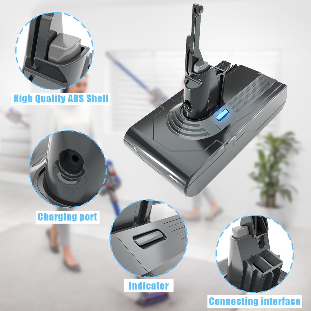 STANEW Batterie pour Dyson aspirateurs V8 SV10, avec 2 Filtres - 4