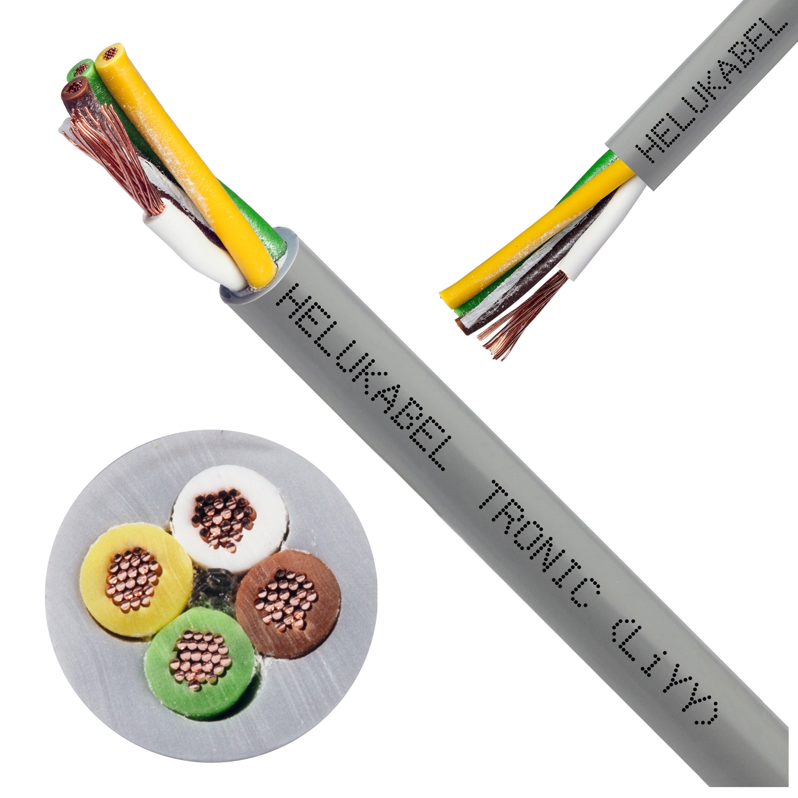 Kabel sterowniczy TRONIC LIYY 4x0,34mm2 szary 500V olejoodporny linka Helukabel 100m