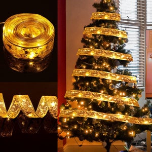 Meleager Nastro Di Natale A LED, Oro Luci Albero Di Natale