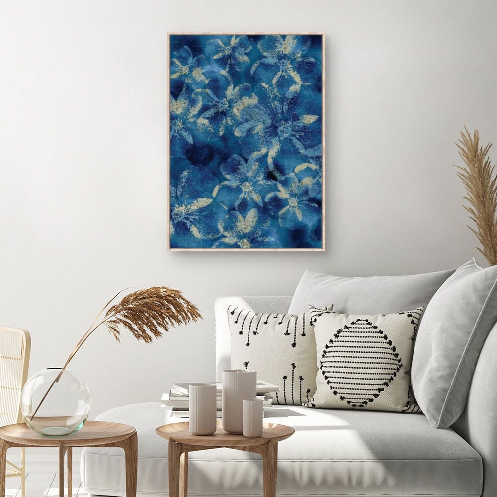 Toile encadrée Fleurs abstraites / 60x90cm / Cadre Effet naturel / Fabriqué en France / Déco murale / DADA ART - 2