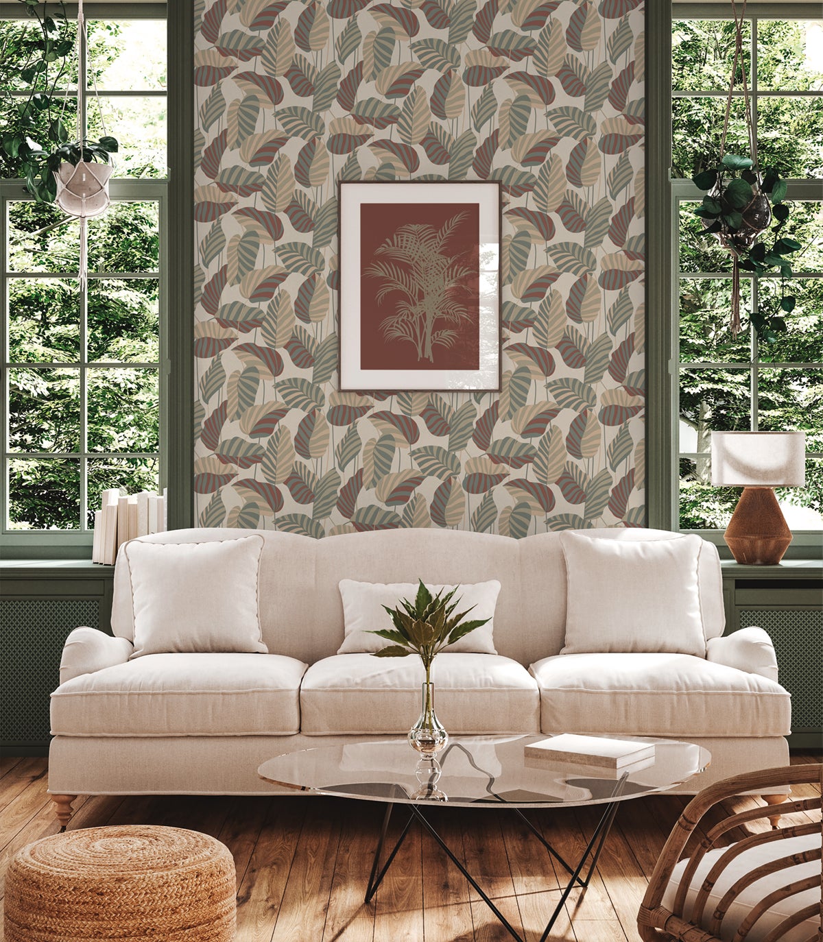 A.S. Création, carta da parati in tessuto non tessuto, carta da parati floreale, vegetale, rotolo 10,05 m x 0,53 m, AS390941, Bianco, Verde - 3