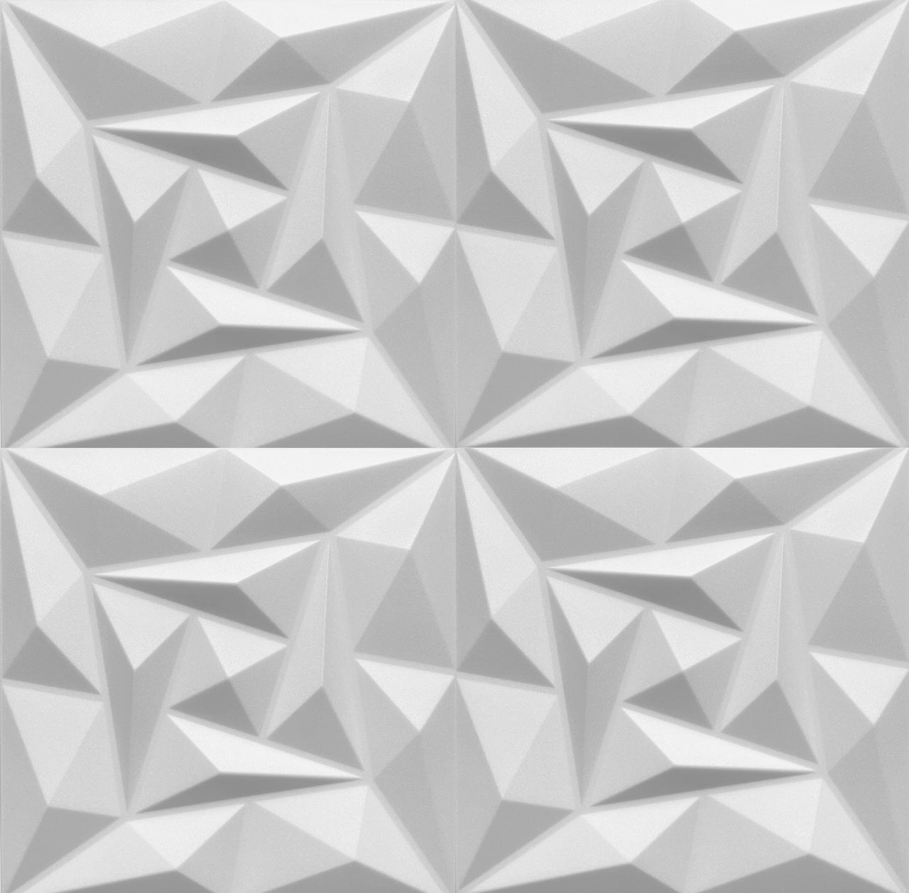 24x/ 6m² Panneaux muraux 3D décors revêtement mural panneaux de plafond POLYSTYRENE MATERIAL STYROPOR-TYPE 3mm force Quartz Blanc - 4