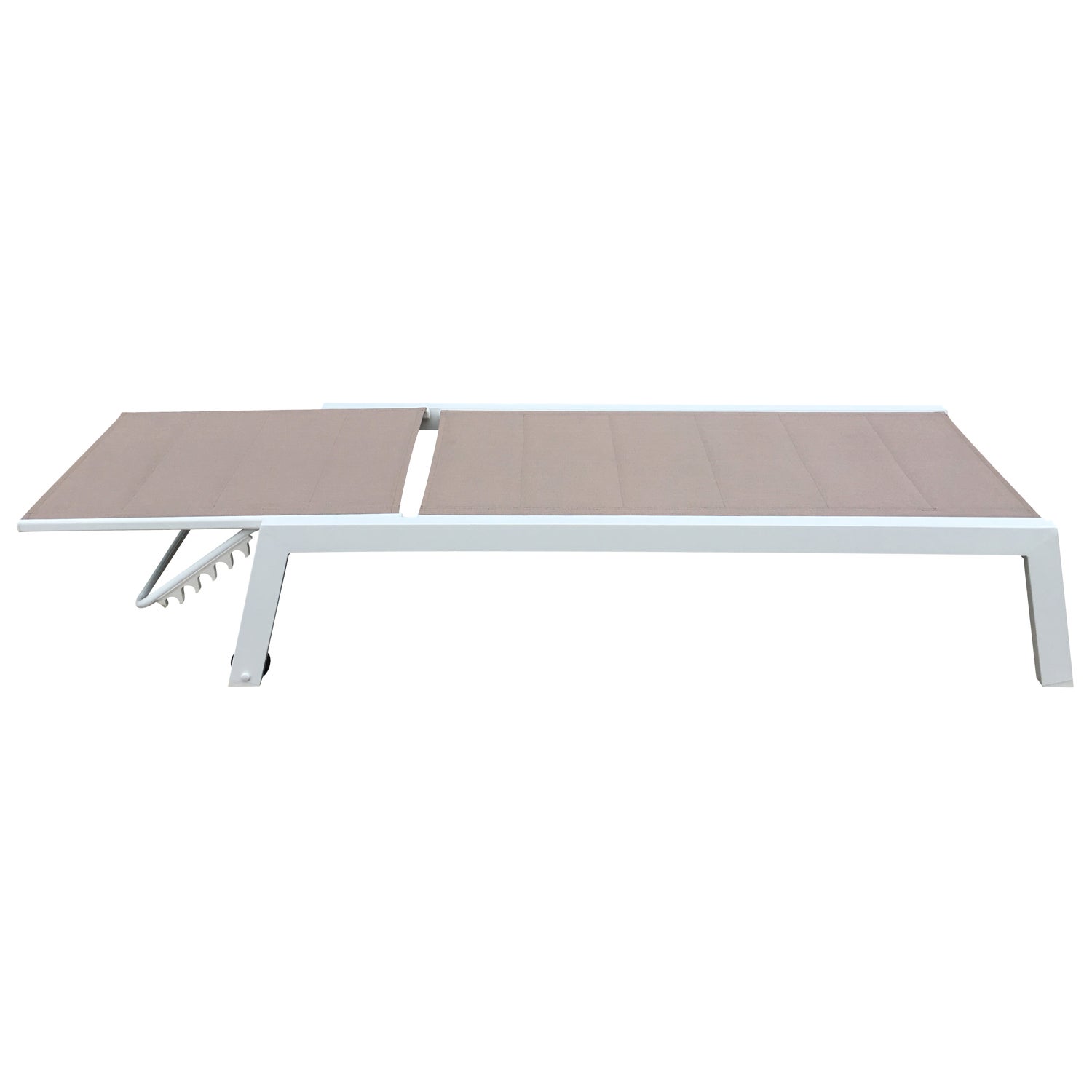 Bain de soleil taupe et blanc aluminium BARBADOS - 4