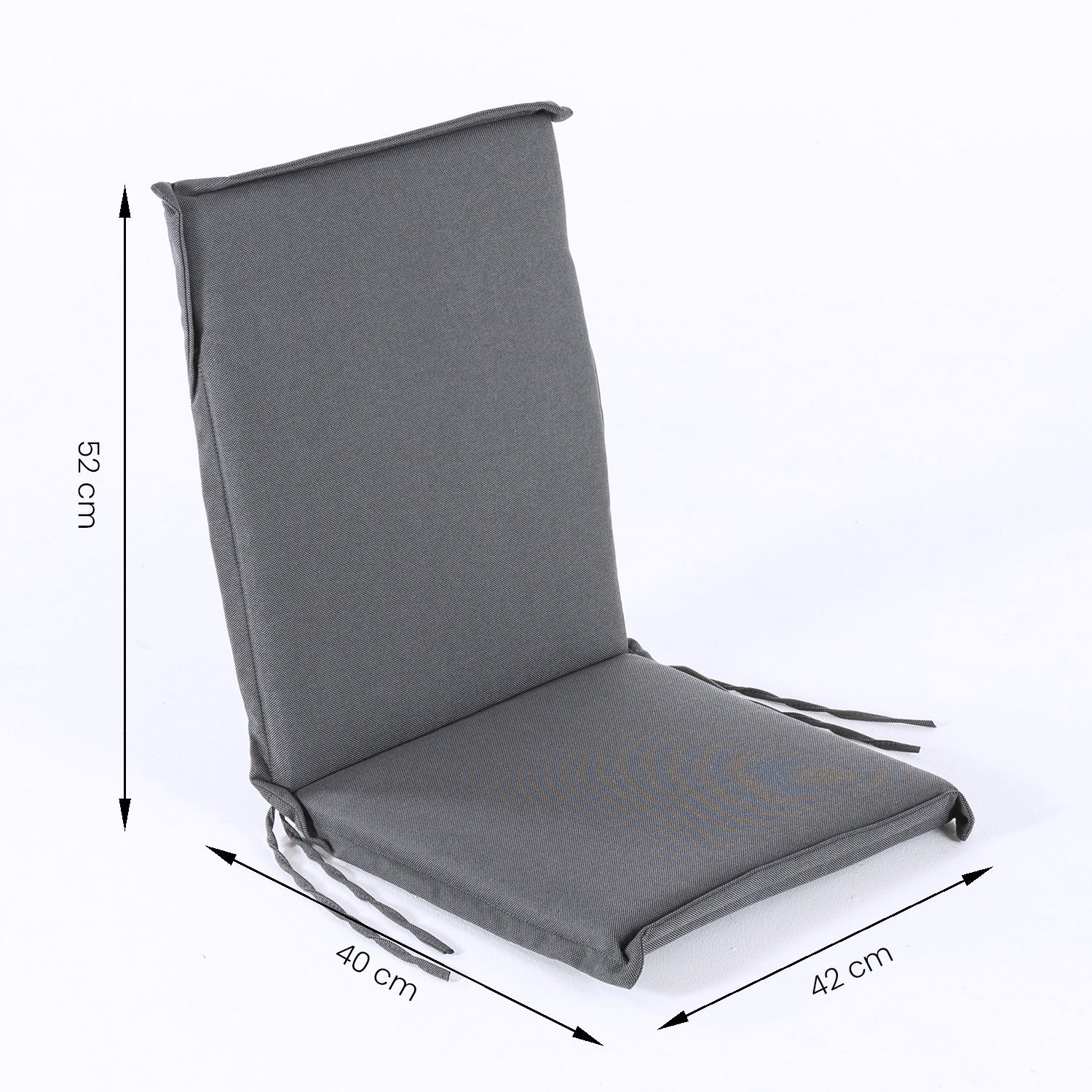 Cojín para sillón de jardín reclinable color gris, tejido técnico para exterior - 7