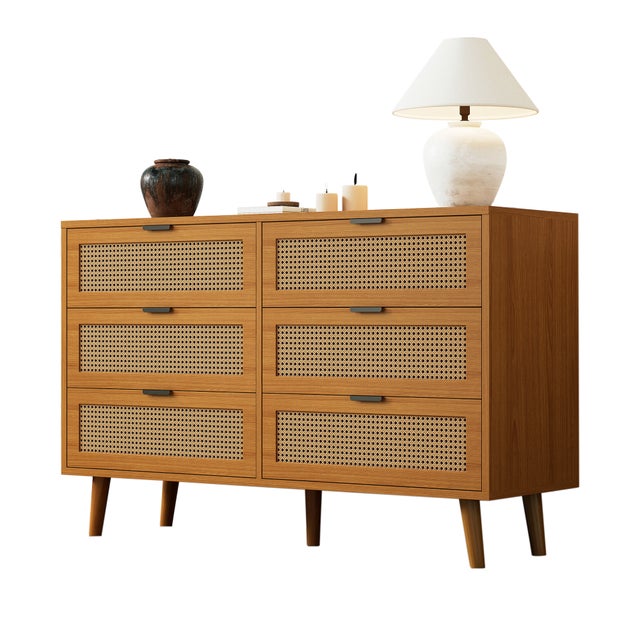 Cassettiera a 6 cassetti, credenza, per camere da letto, soggiorni, credenza alta con spazio di archiviazione, L120/A76,5/P40 cm