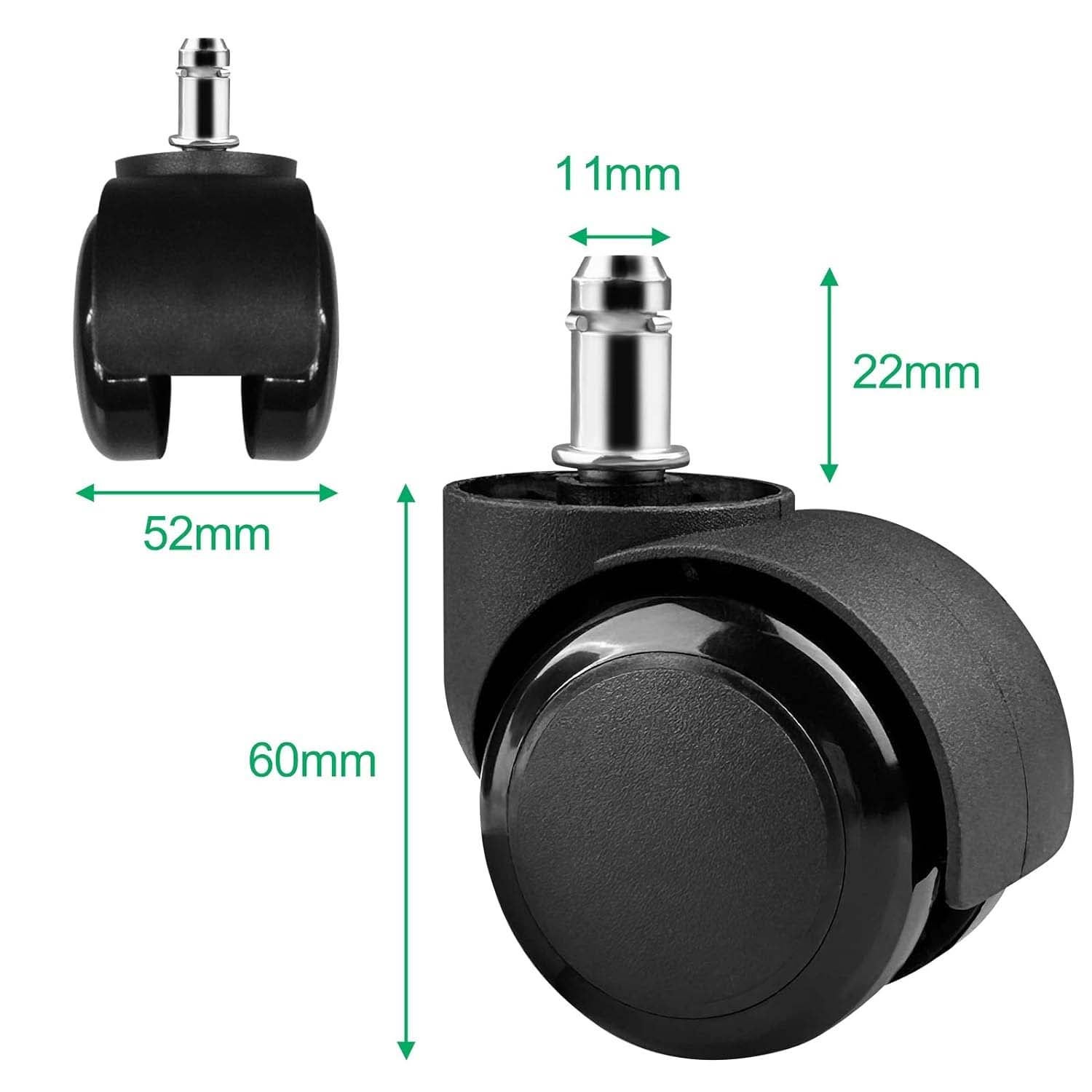 Mastery Mart Ruote Per Sedia Da Ufficio Da 11 Mm, Ruote In - Foto 8