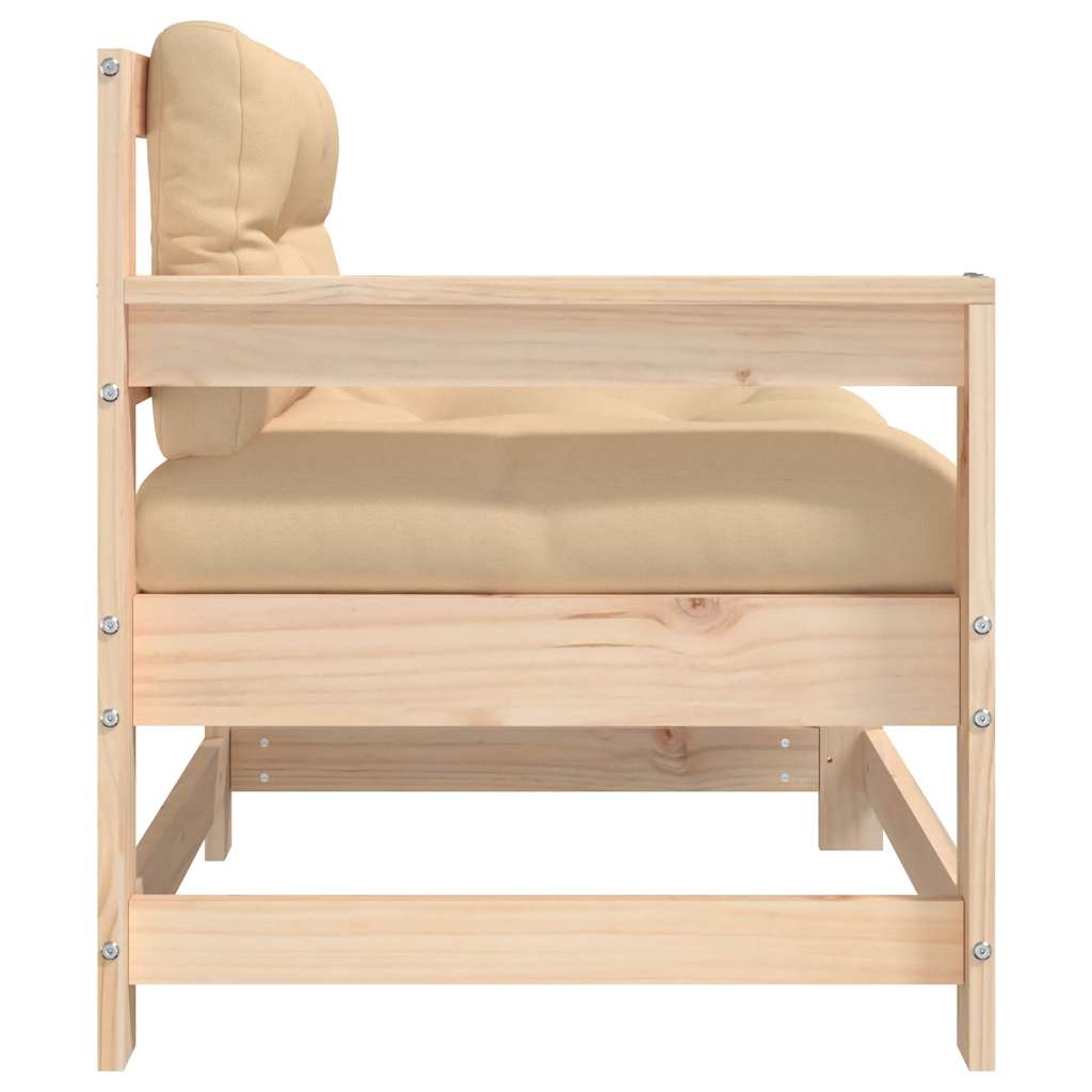 vidaXL Chaises de jardin avec coussins lot de 2 bois de pin massif - 7