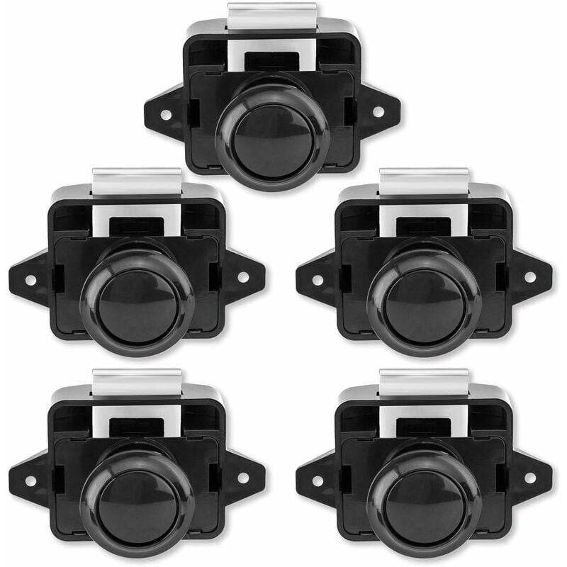 Serrure à Clé à Loquet, Bouton Rotatif De 10 Cm, Verrou De Sécurité à