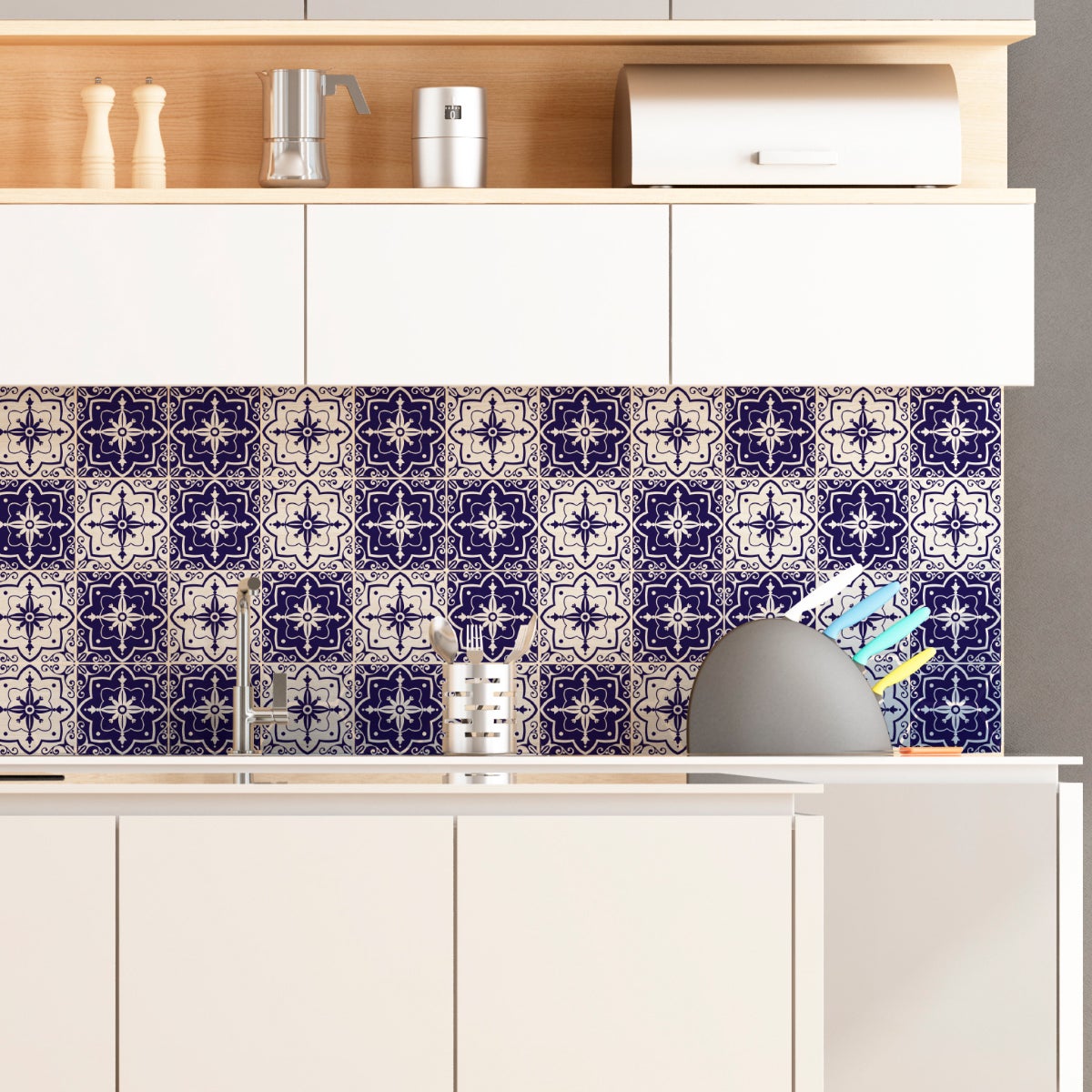 9 adesivo piastrelle azulejos Carlota - Sticker adesivo - adesivi murali - 9stickers20x20cm - 3