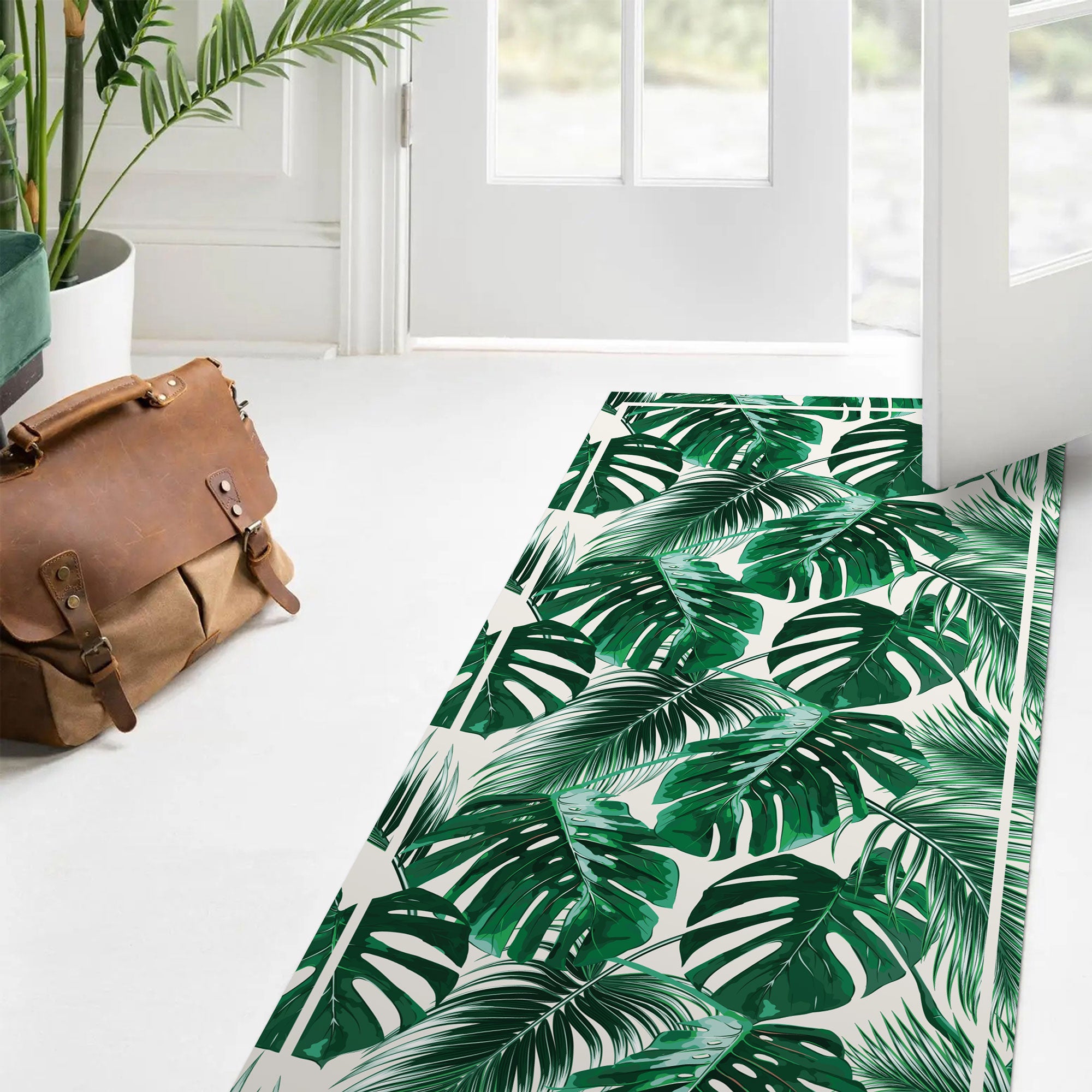Tapis Motif Feuille main image 0