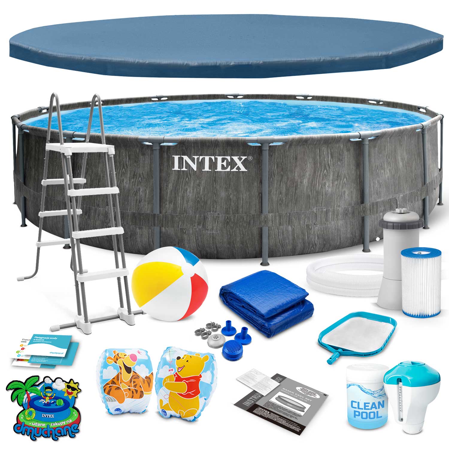 Basen ogrodowy stelażowy Intex 457x122 zestaw 18w1 26742