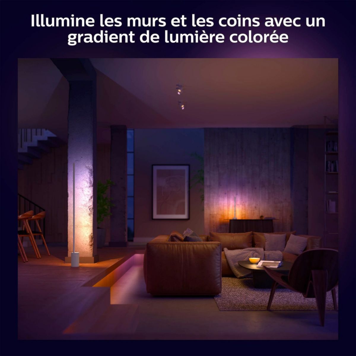 Lampada intelligente Philips Hue W&C Gradient Sign bianca - 9