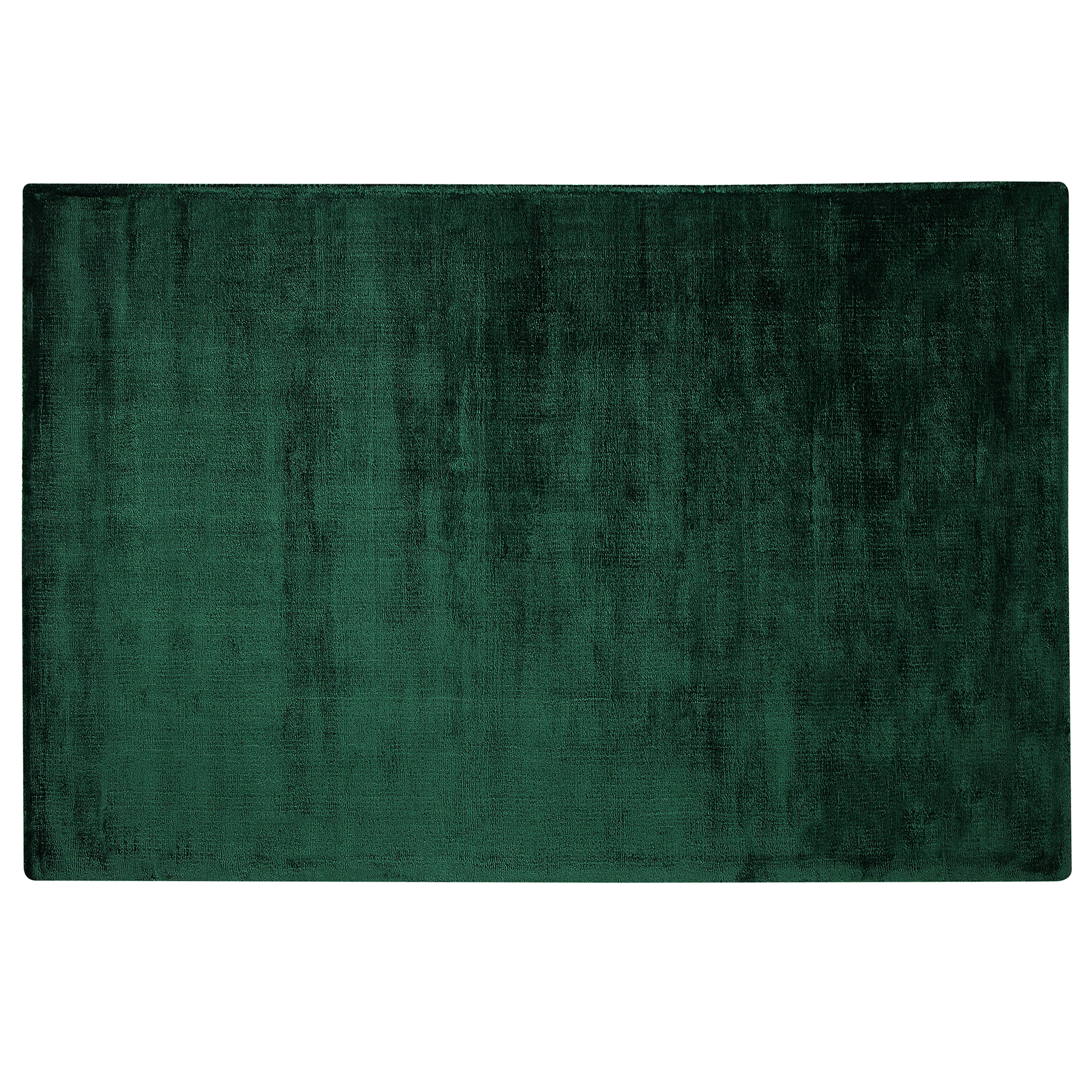 Beliani alfombra de viscosa verde oscuro 160 x 230 cm gesi ii