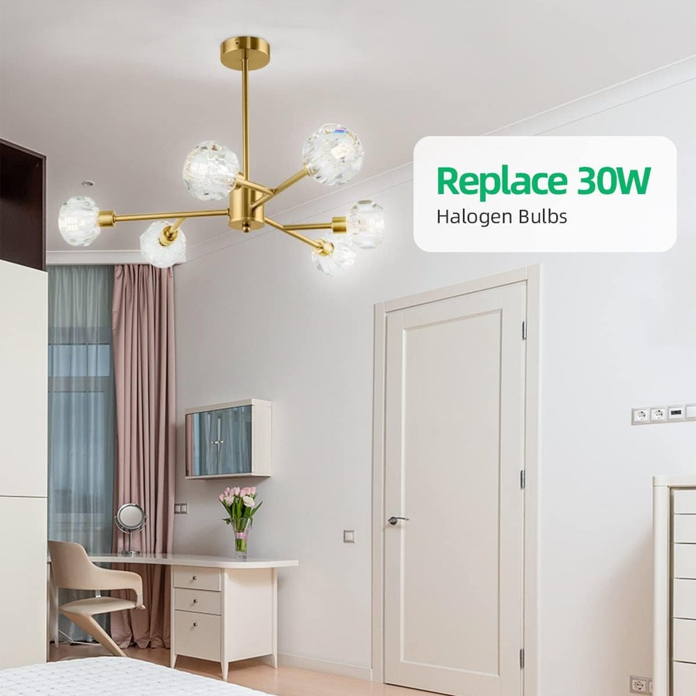 IOOMVOL Lot de 6 ampoules LED G9 3W, équivalent à un halogène de 30W, blanc froid 6000K 380LM, pour chambre à coucher, salon, cuisine, jardin - 3