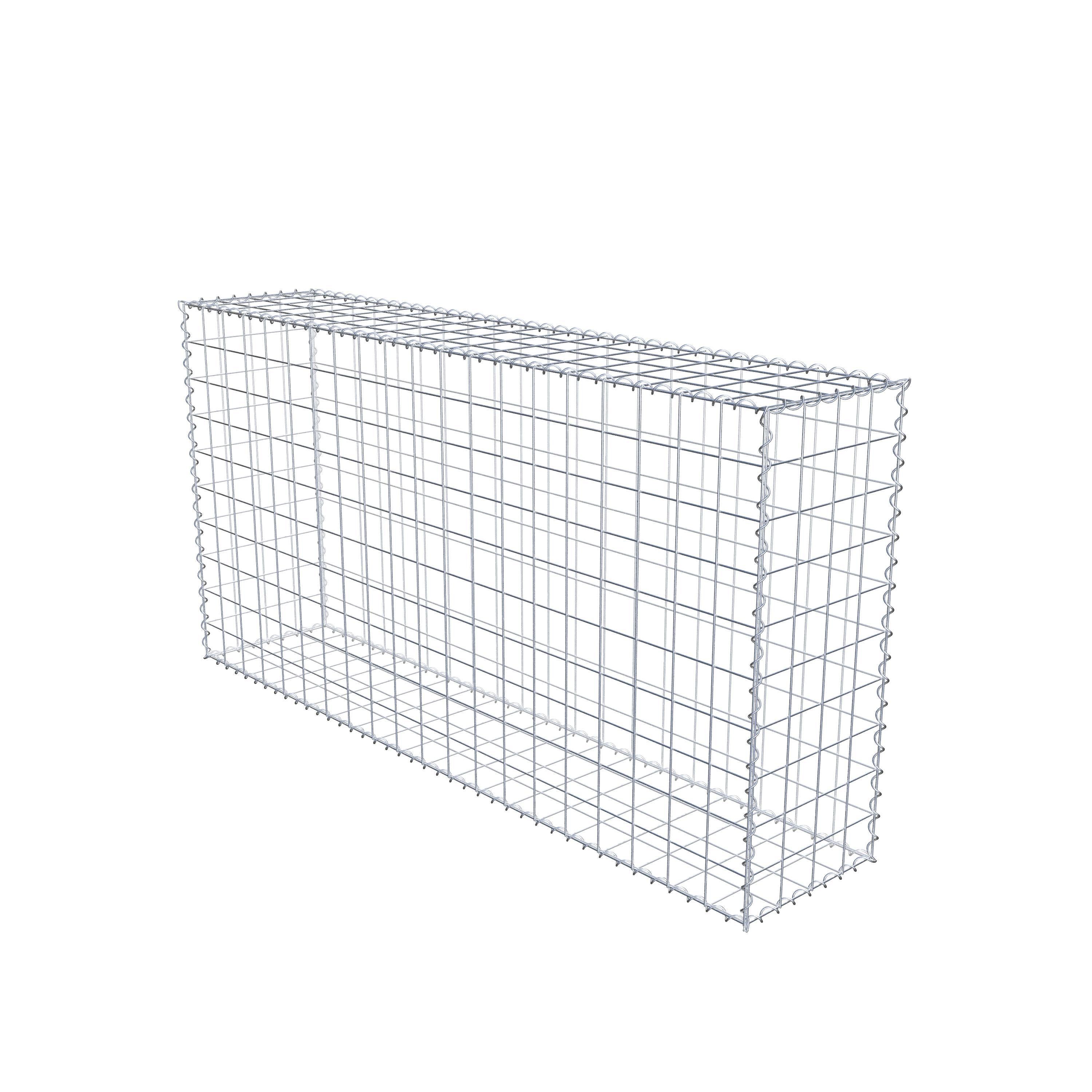 Gavión de acero galvanizado 200x100x40cm (LxAxP), malla 10 x 10cm, Espiral, jaula metálica para muro o jardín - 4