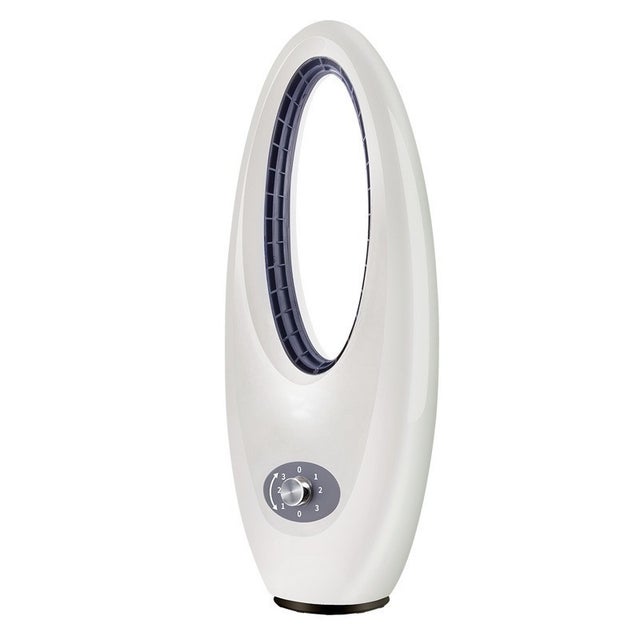 Ventilateur Tour Sans Pales Blanc, Télécommande, Oscillation 70°, Minuterie 9H
