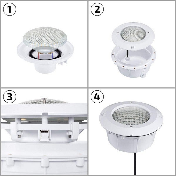 Ampoule LED Submersible Piscine PAR56 | 35W 12V AC/DC | 2900lm Éclairage | IP68 Étanche | Utilisation Intérieure/Extérieure | 6000K - 7