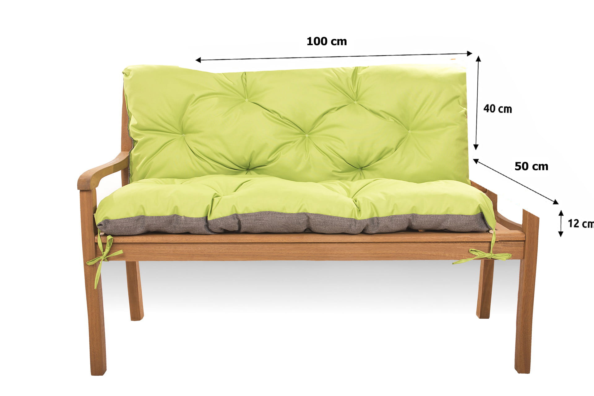 Coussin pour banc De Jardin 100 x 50 x 40cm Coussin pour balancelle, Chaux - 4
