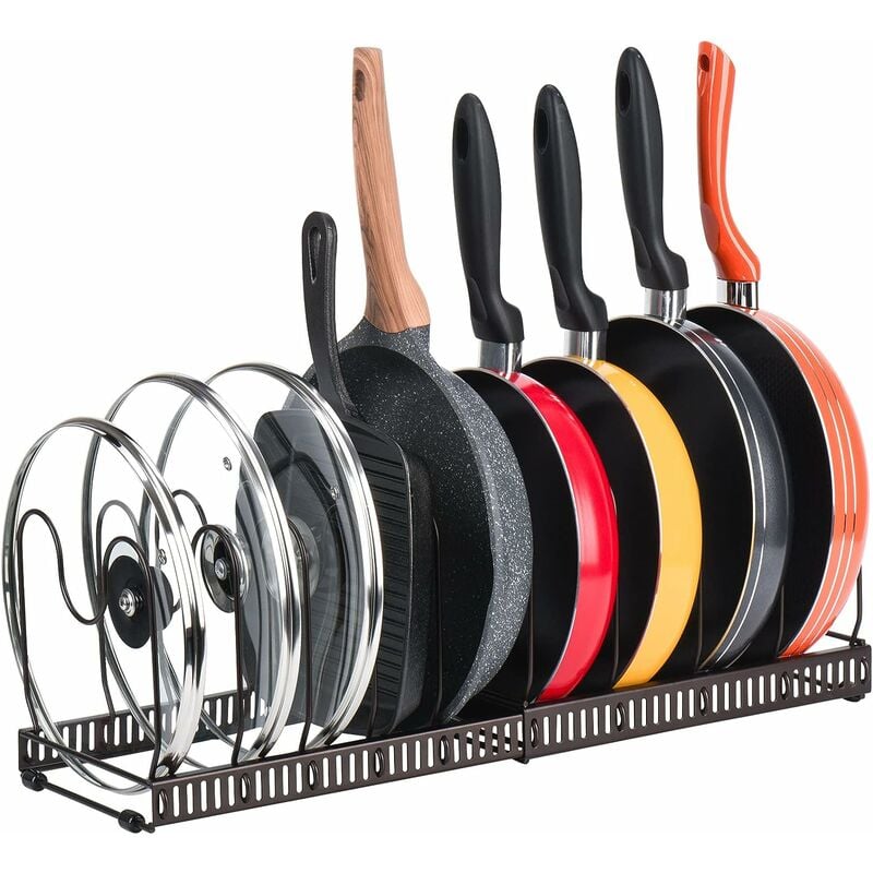 Regulowany, chowany stojak na garnki kuchenne, wielofunkcyjny stojak do przechowywania