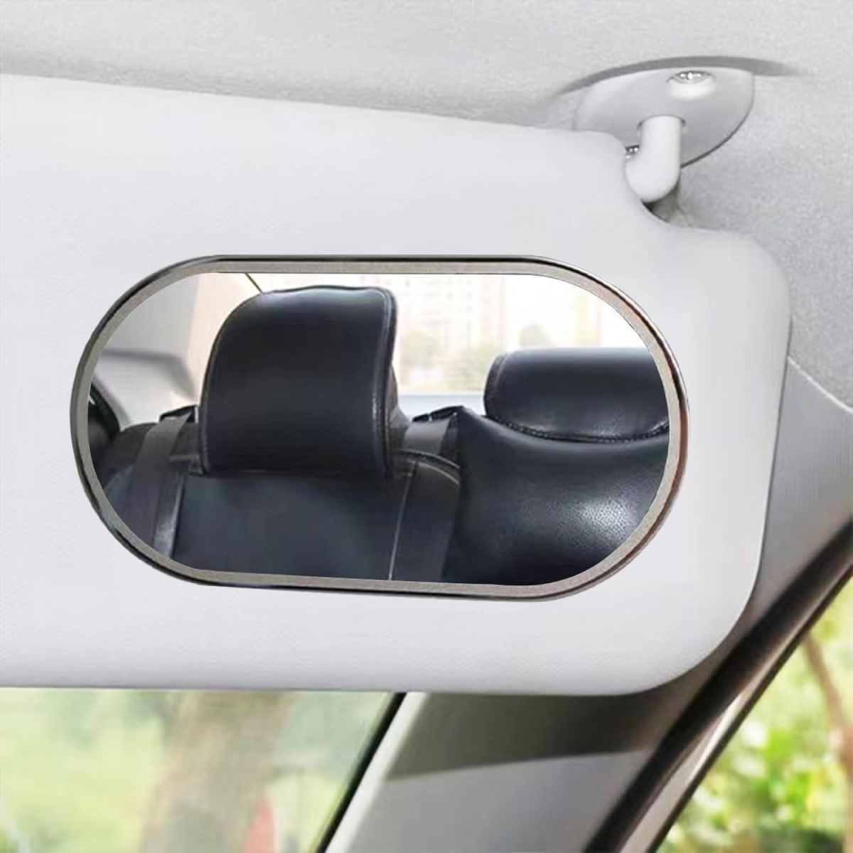 Oglindă de machiaj portabilă autoadezivă din oțel inoxidabil - ovală