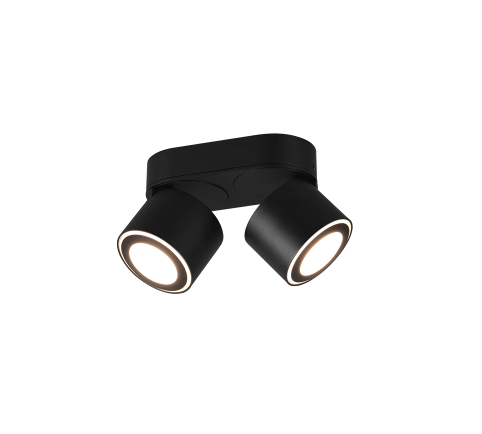 Spot sufitowy reflektor listwa TAURUS LED 5W Ciepła biel 450 lm czarny wym: 10,6 x 18 x 8,7 cm IP20 Trio