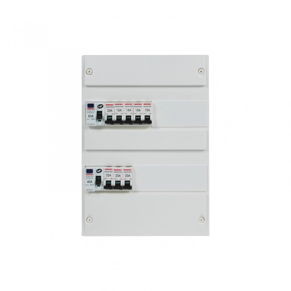 Tableau électrique équipé non précâblé DEBFLEX 2 rangées 26 modules - 2
