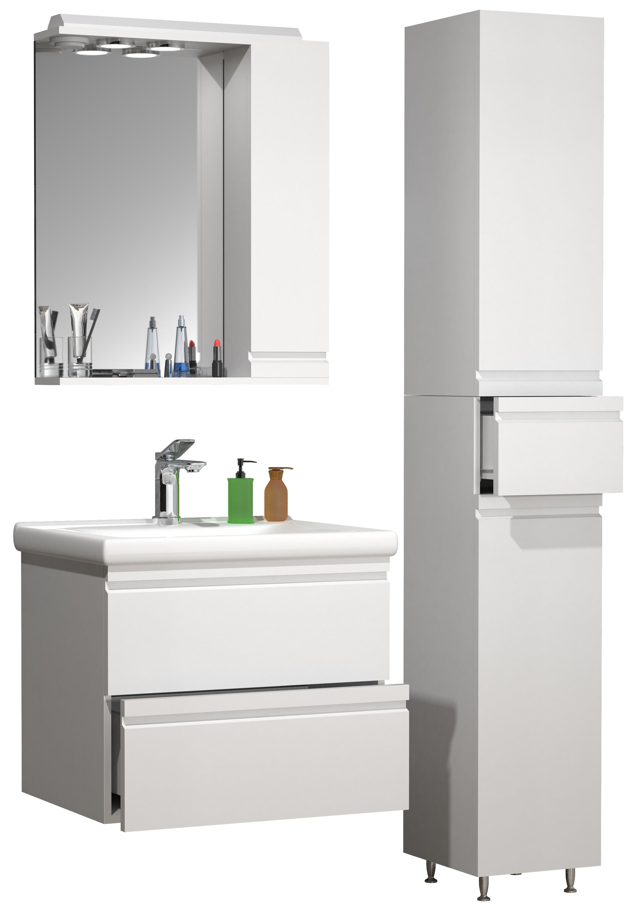 umywalka do mebli łazienkowych Silora Biały W. 180 x S. 90 x G. 46 cm