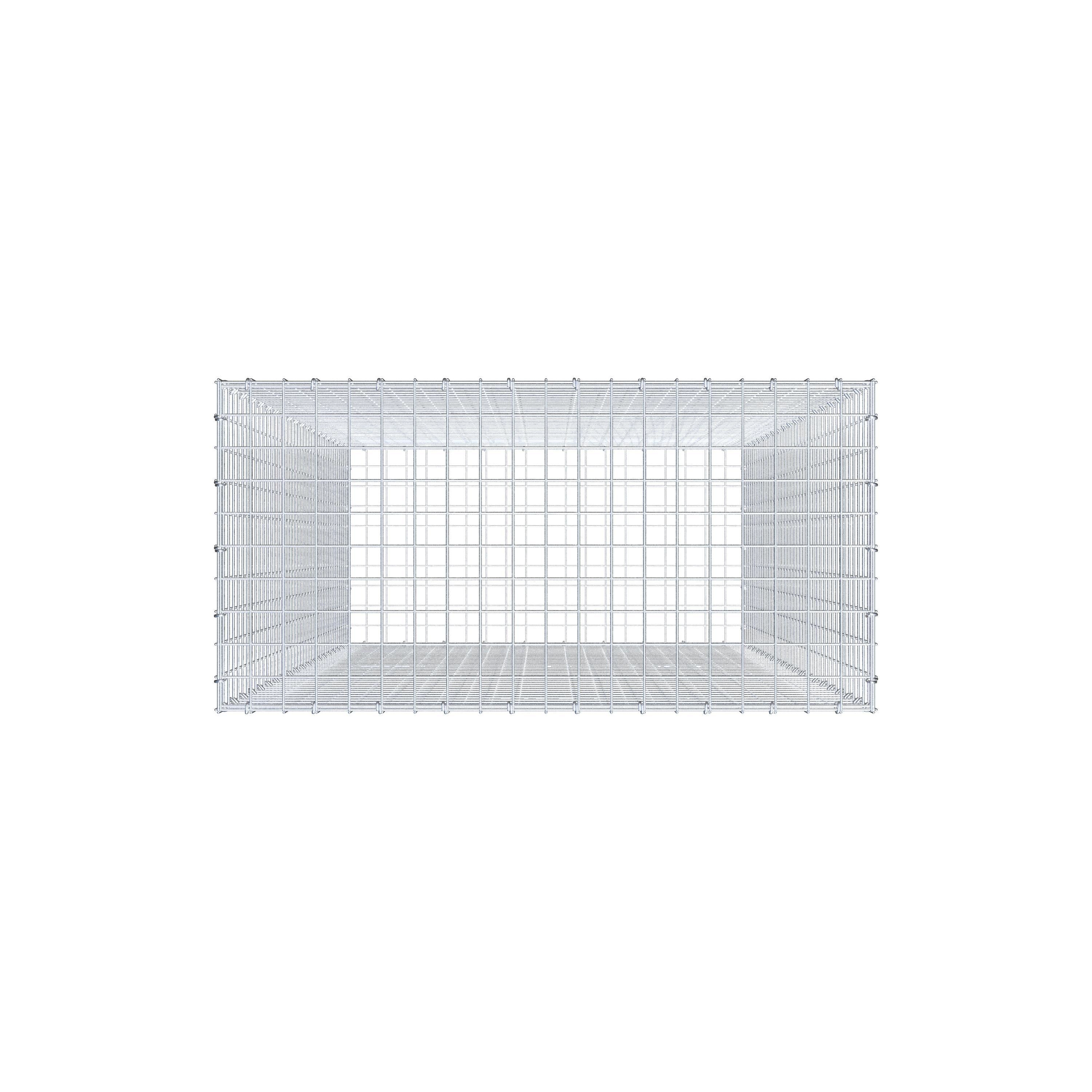 Gavión de acero galvanizado 200x100x50cm (LxAxP), malla 5 x 5cm, Anillo en C, jaula metálica para muro o jardín - 8