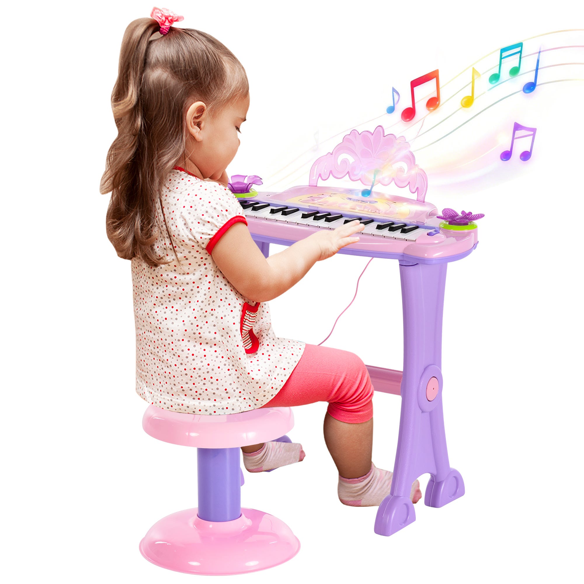 Generic Piano Rose Enfant Avec Microphone – Mini Clavier Generic Piano Rose Enfant Avec Microphone – Mini Clavier