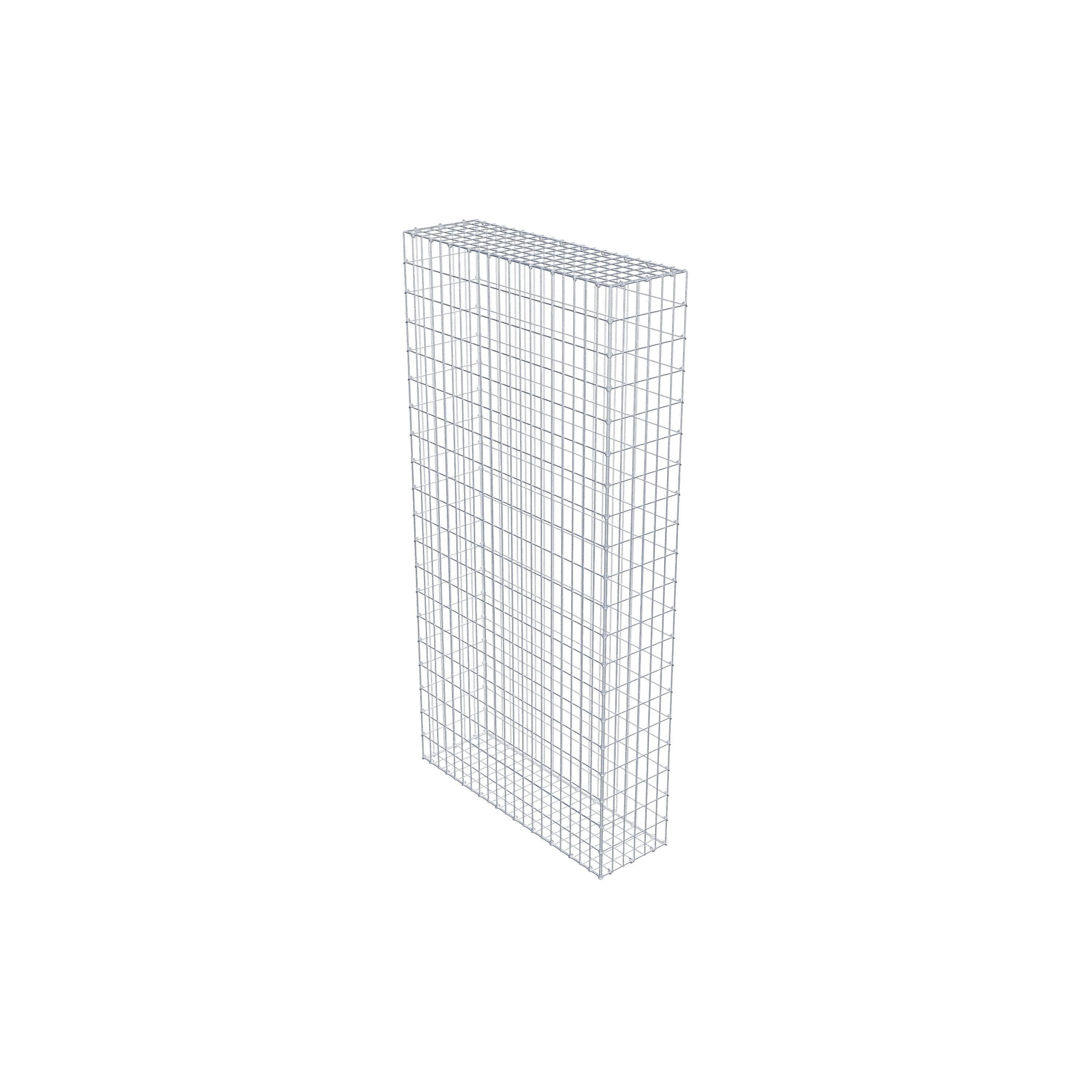 Gavión de acero galvanizado 200x100x30cm (LxAxP), malla 5 x 10cm, Anillo en C, jaula metálica para muro o jardín - 6