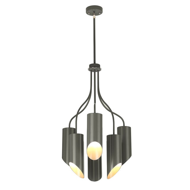 Chandelier Quinto gris foncé hauteur 73,8 Cm