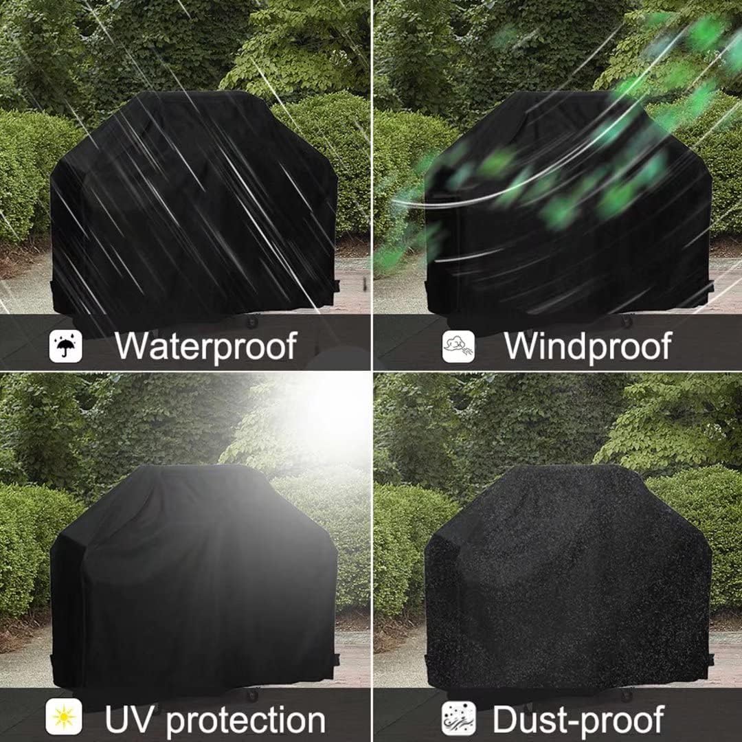 Housse de protection pour barbecue, coupe-vent, anti-UV, imperméable, anti-humidité et anti-poussière, 100 x 60 x 150 cm - 5