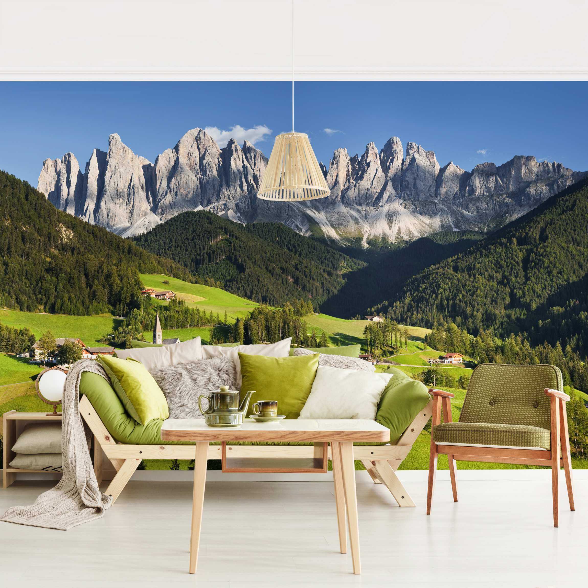 Papel pintado fotomural bosque naturaleza montaña 49 - salón dormitorio cocina pasillo - tnt 480 x 320 cm premium